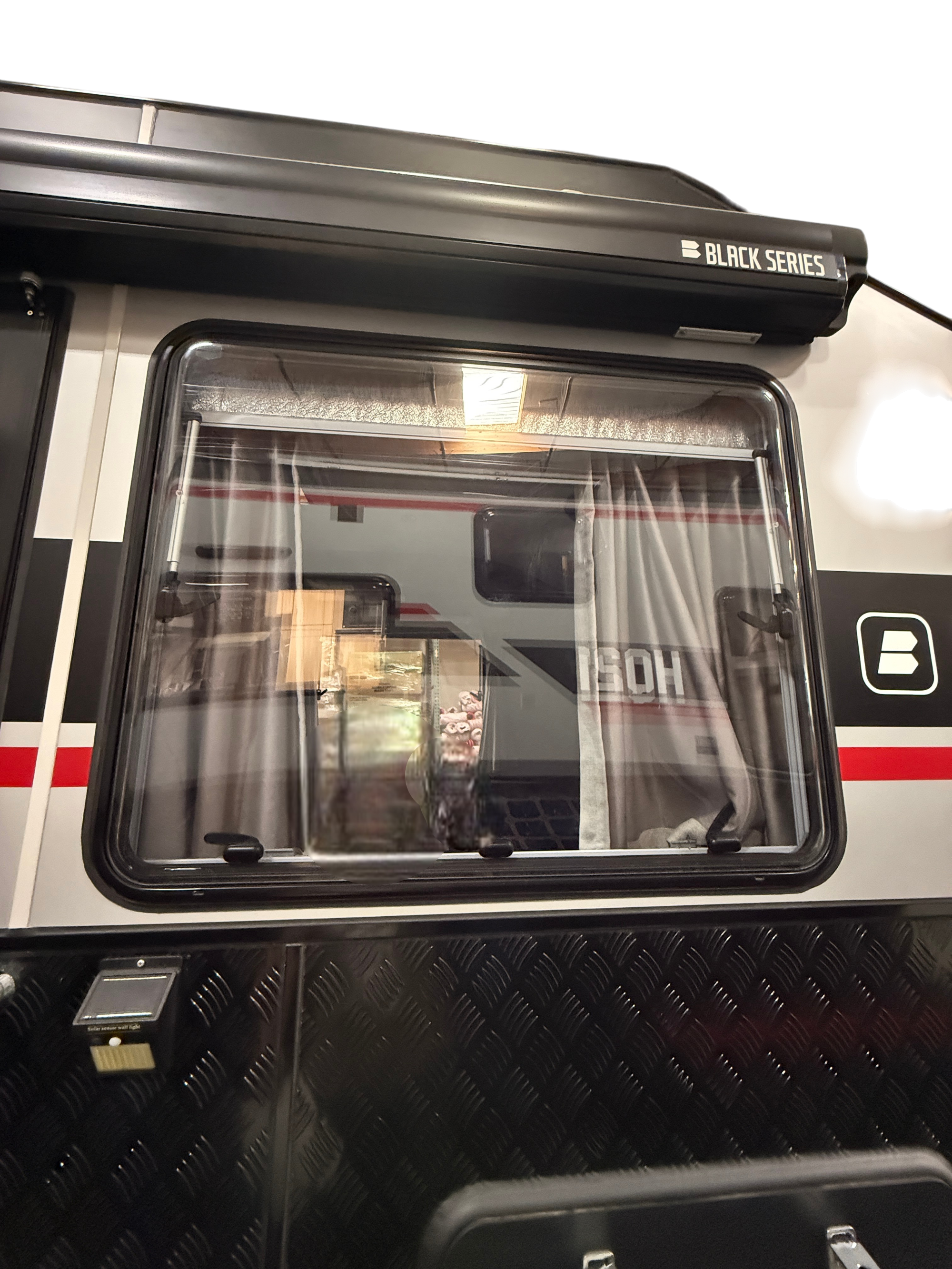HQ17 Blackseries Window (Include Window Shade) - 38.5 × 30 7/8 Inch + 2 Window Struts for Dual Pane Windows -11 Inch | 2022 Model Or Newer