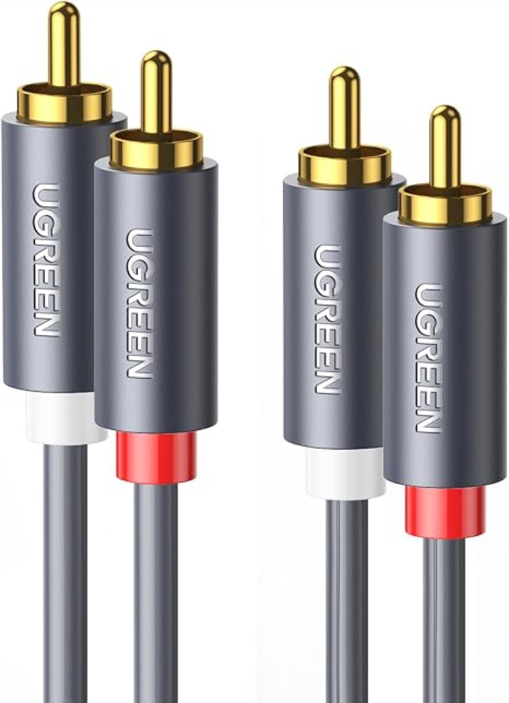 UGREEN 10518 2RCA male to male stereo audio cable, 6.6 ft