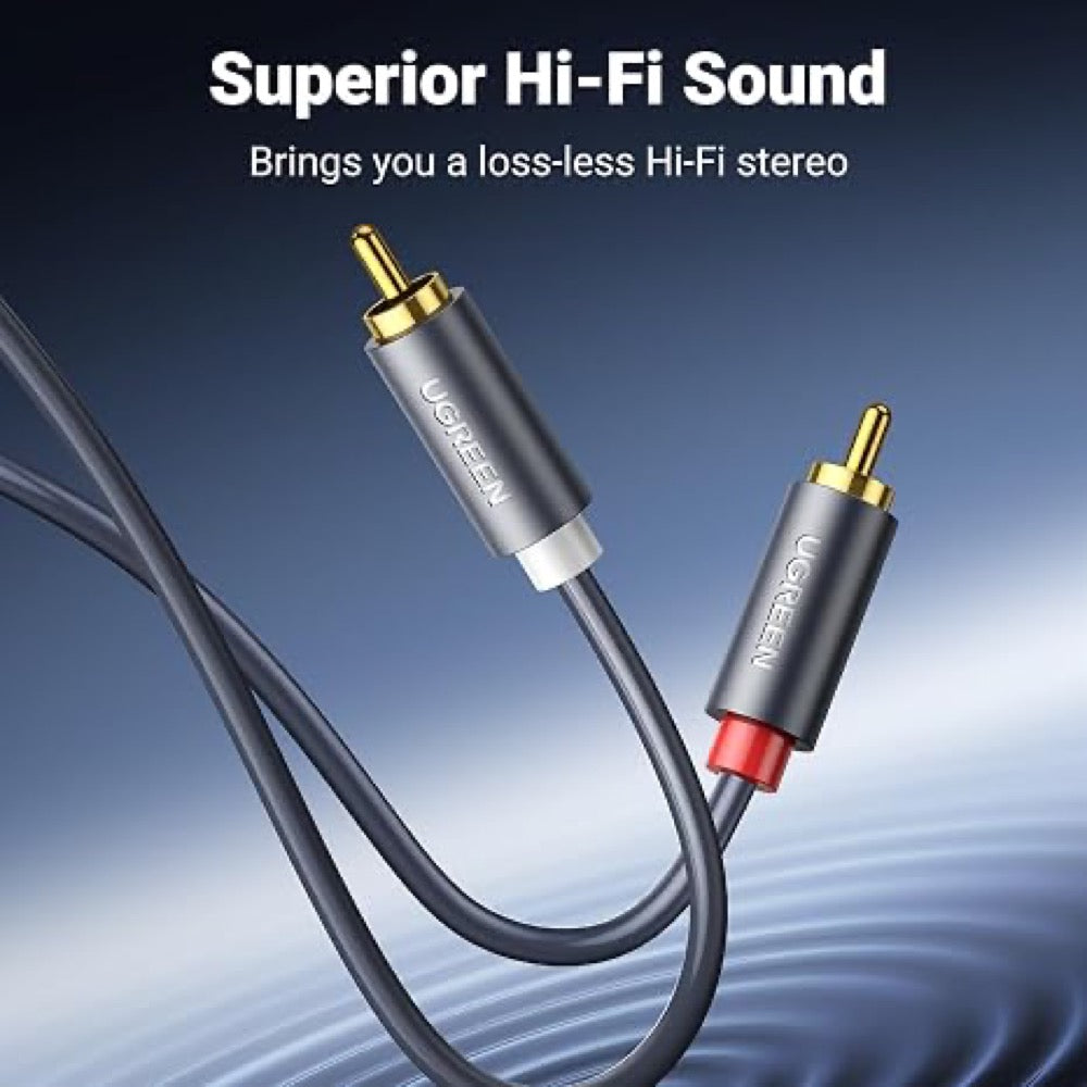 UGREEN 10518 RCA audio cable connectors close-up