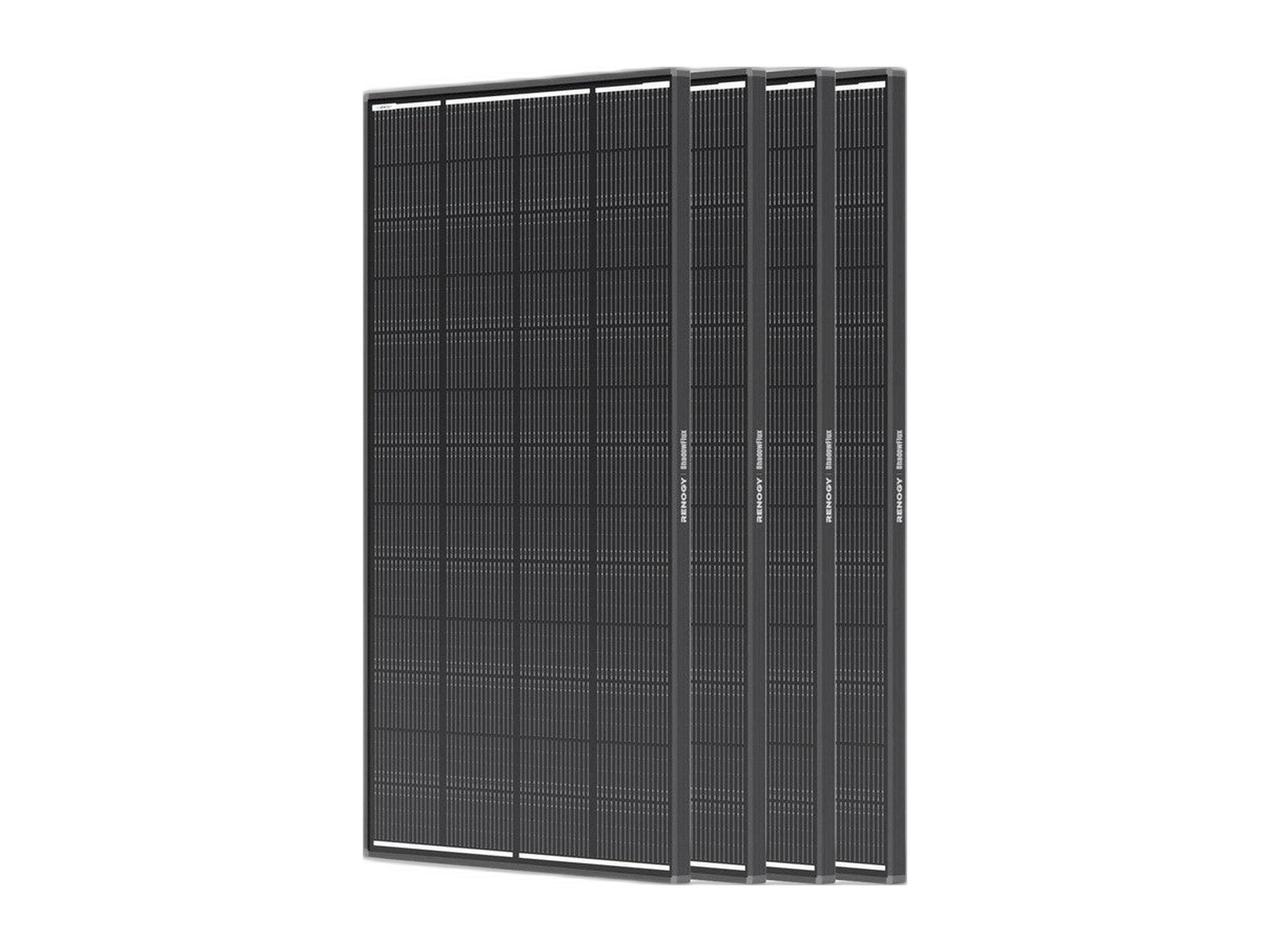upgrade 4pcs 200w shadowflux solar panel on white background