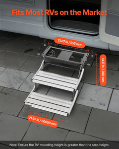 RV steps steel frame detail