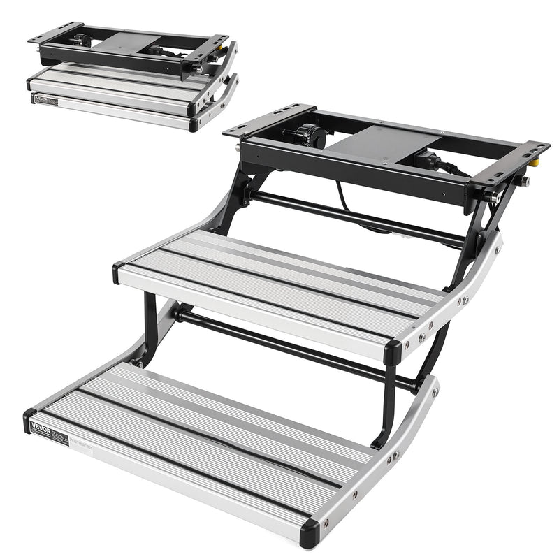 2-step electric retractable RV stairs, 440 lbs capacity