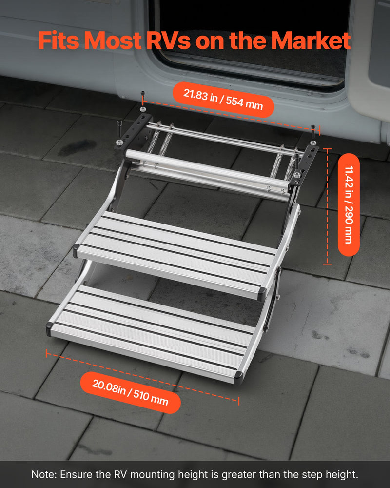 RV steps steel frame detail
