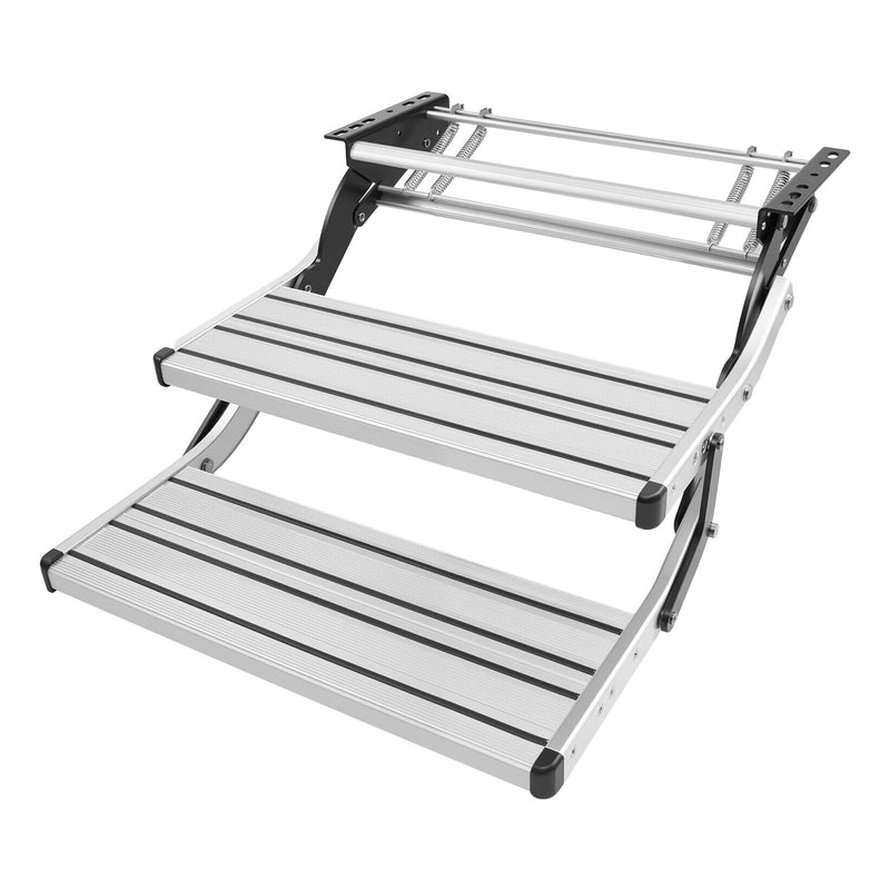 Manual 2-step RV stairs dimensions diagram