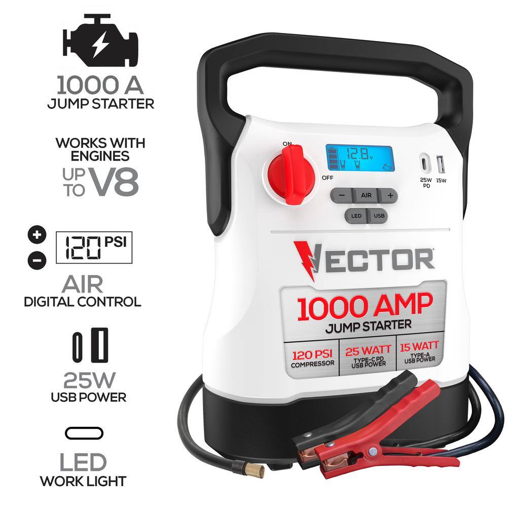 VECTOR 1000 amp jump starter detail