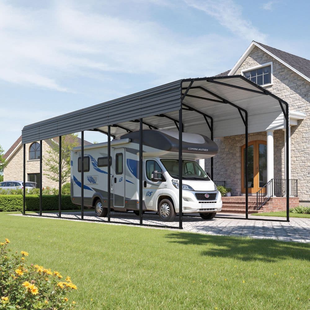 VEIKOUS heavy-duty RV carport 14 x 30 ft
