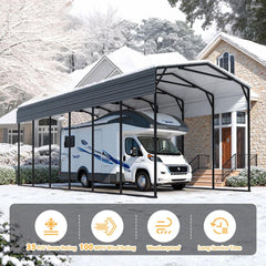 VEIKOUS heavy-duty RV carport 14 x 30 ft