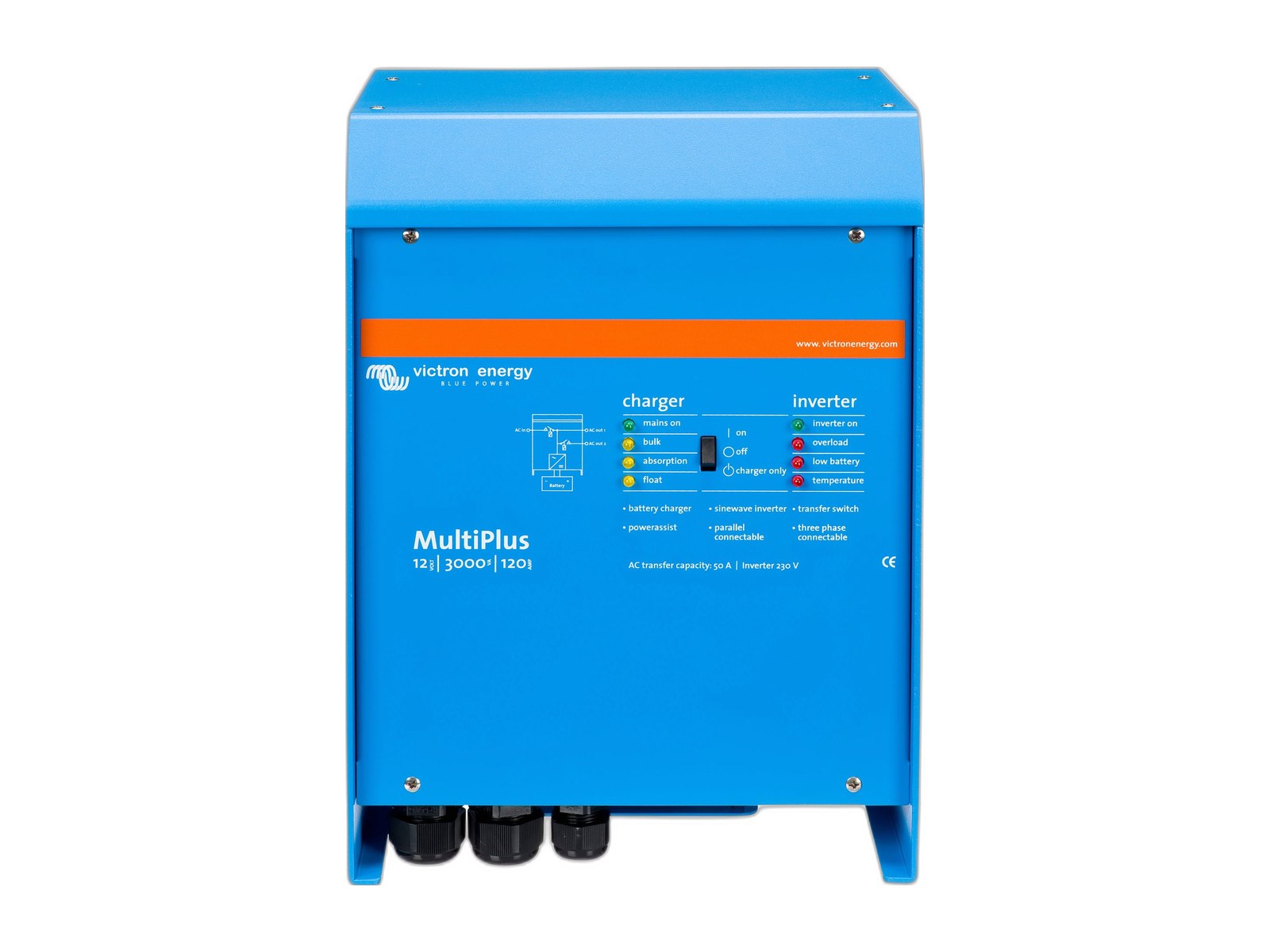 victron energy multiplus 12 3000 120 50 on white background