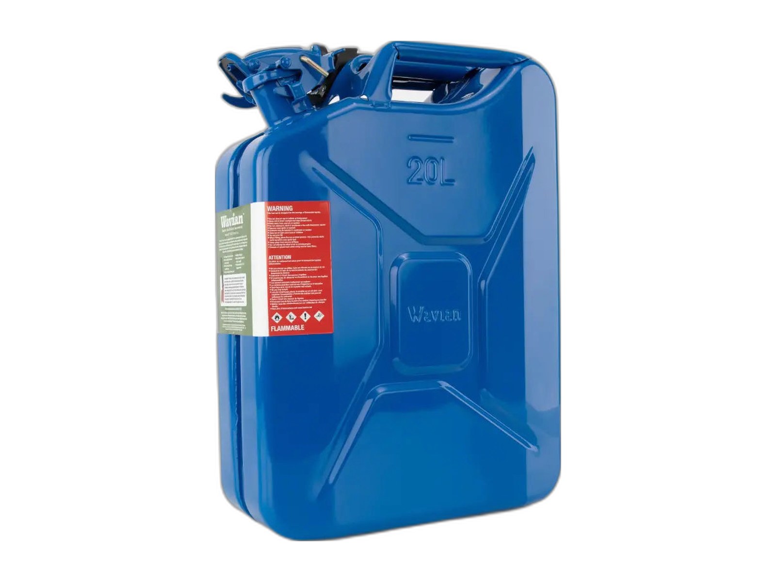 wavian jerry can blue the original nato on white background