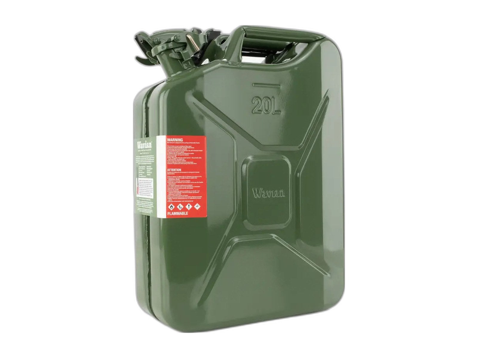 wavian jerry can od green the original on white background