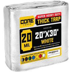 CORE TARPS white 20 mil tarp, 20 x 30 ft