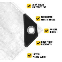 CORE TARPS white tarp detail