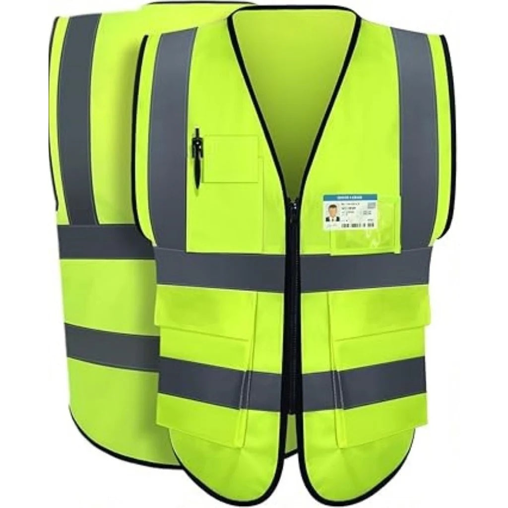 Yellow Reflective Safety Vest with Pockets Medium – RV Parts Giant